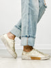 Blowfish Walk On Lace Up Sneaker in Soft Gold