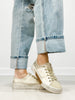 Blowfish Walk On Lace Up Sneaker in Soft Gold