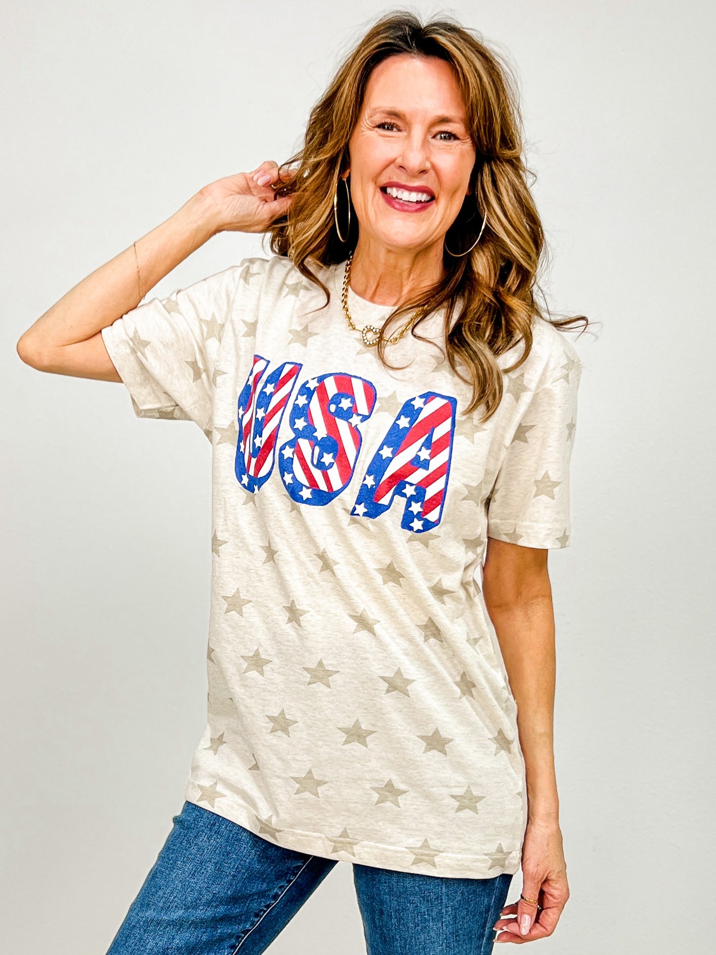 USA Stars Graphic Tee