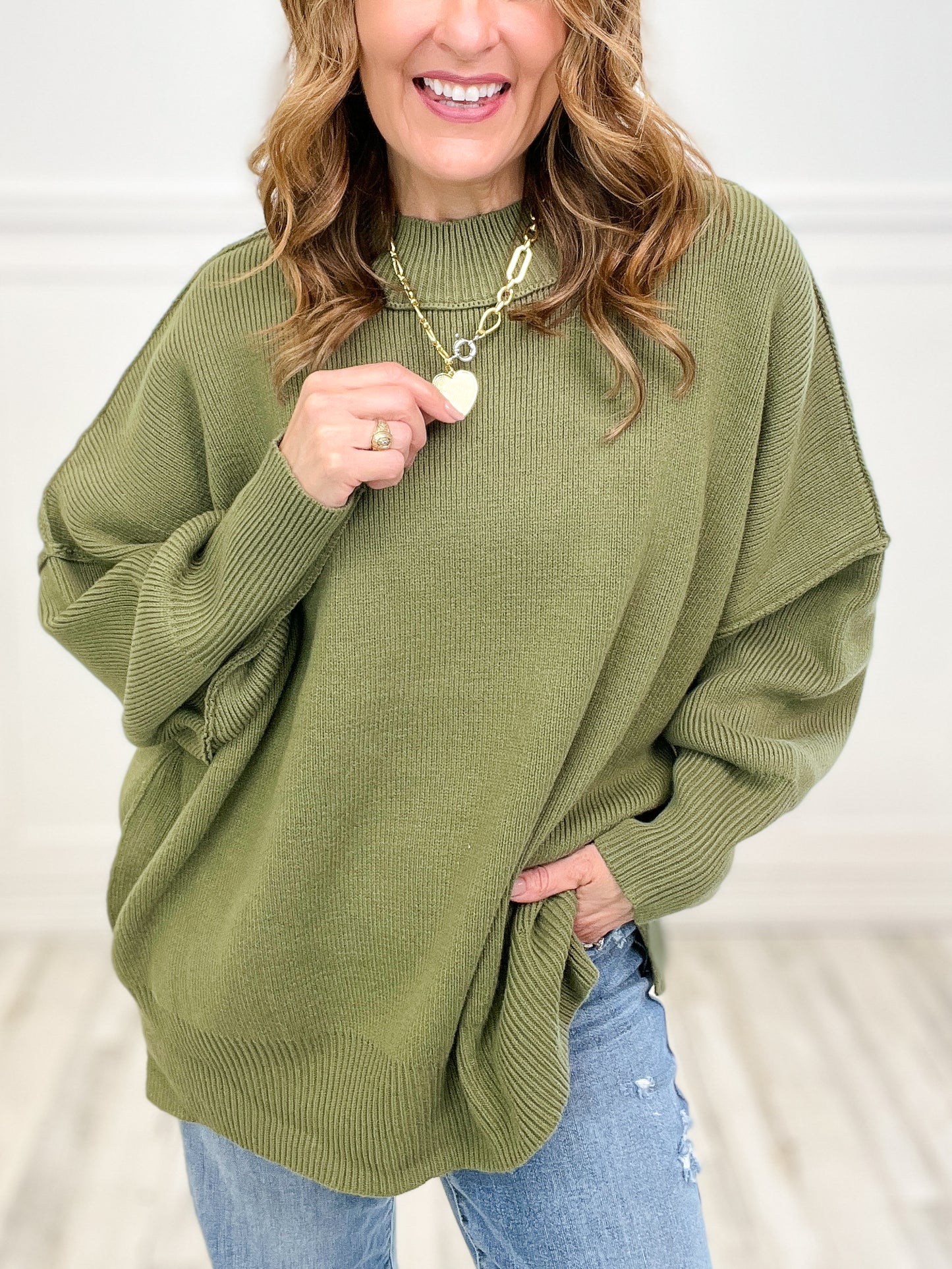 Cozy up Comfort Oversized Sweater Top - SET A