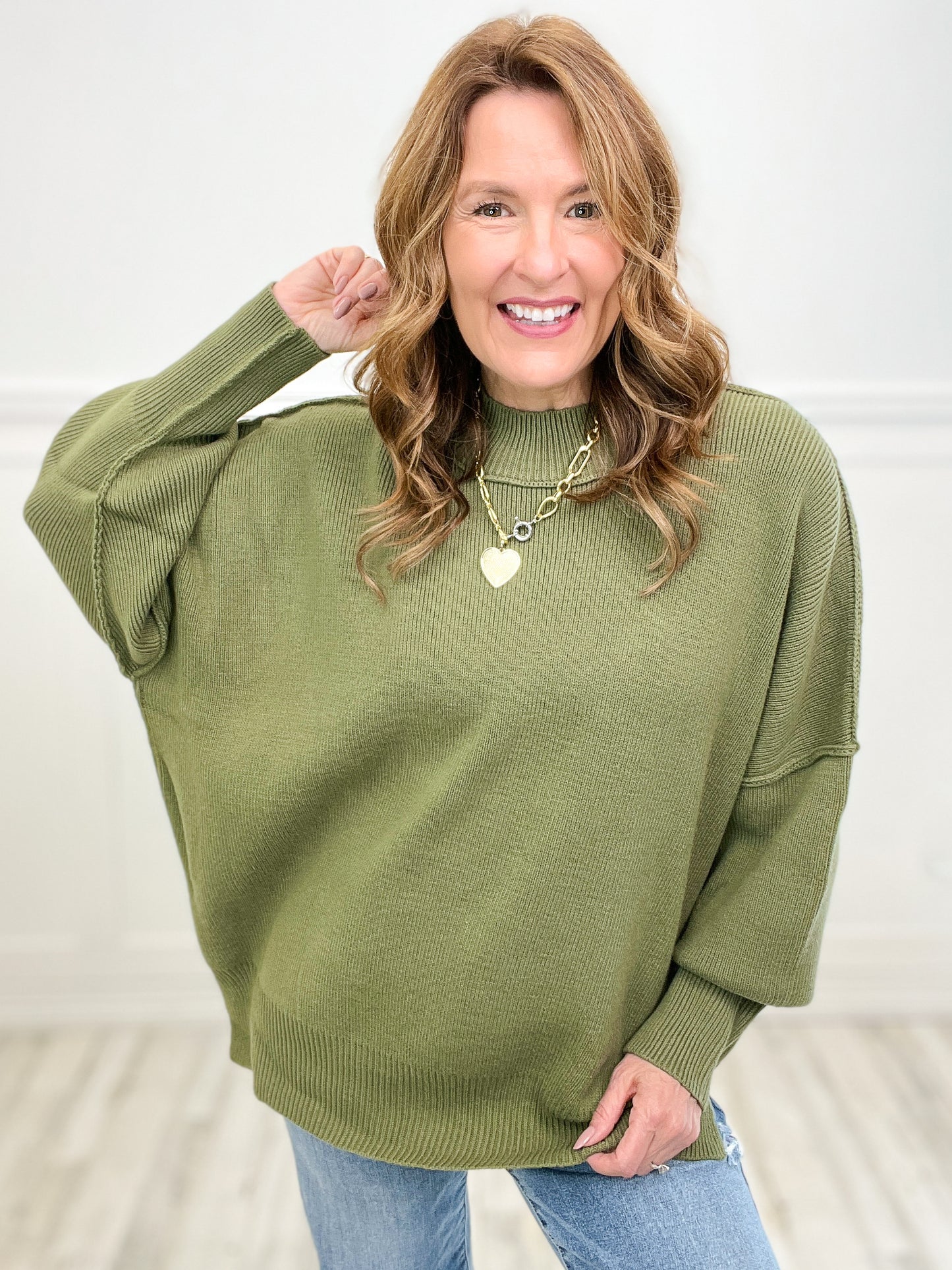 Cozy up Comfort Oversized Sweater Top - SET A