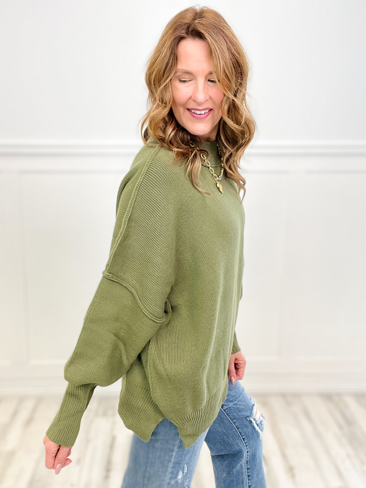 Cozy up Comfort Oversized Sweater Top - SET A