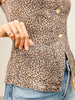 Animal Print Button Down Vest
