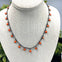 Orange Enamel Dot Dangle Necklace