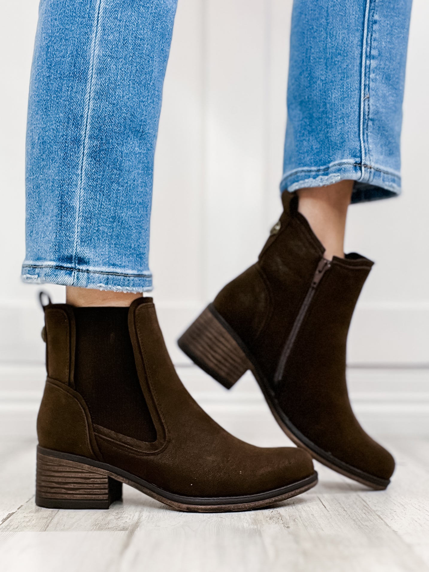 Pierre Dumas Gossip Bootie in Brown