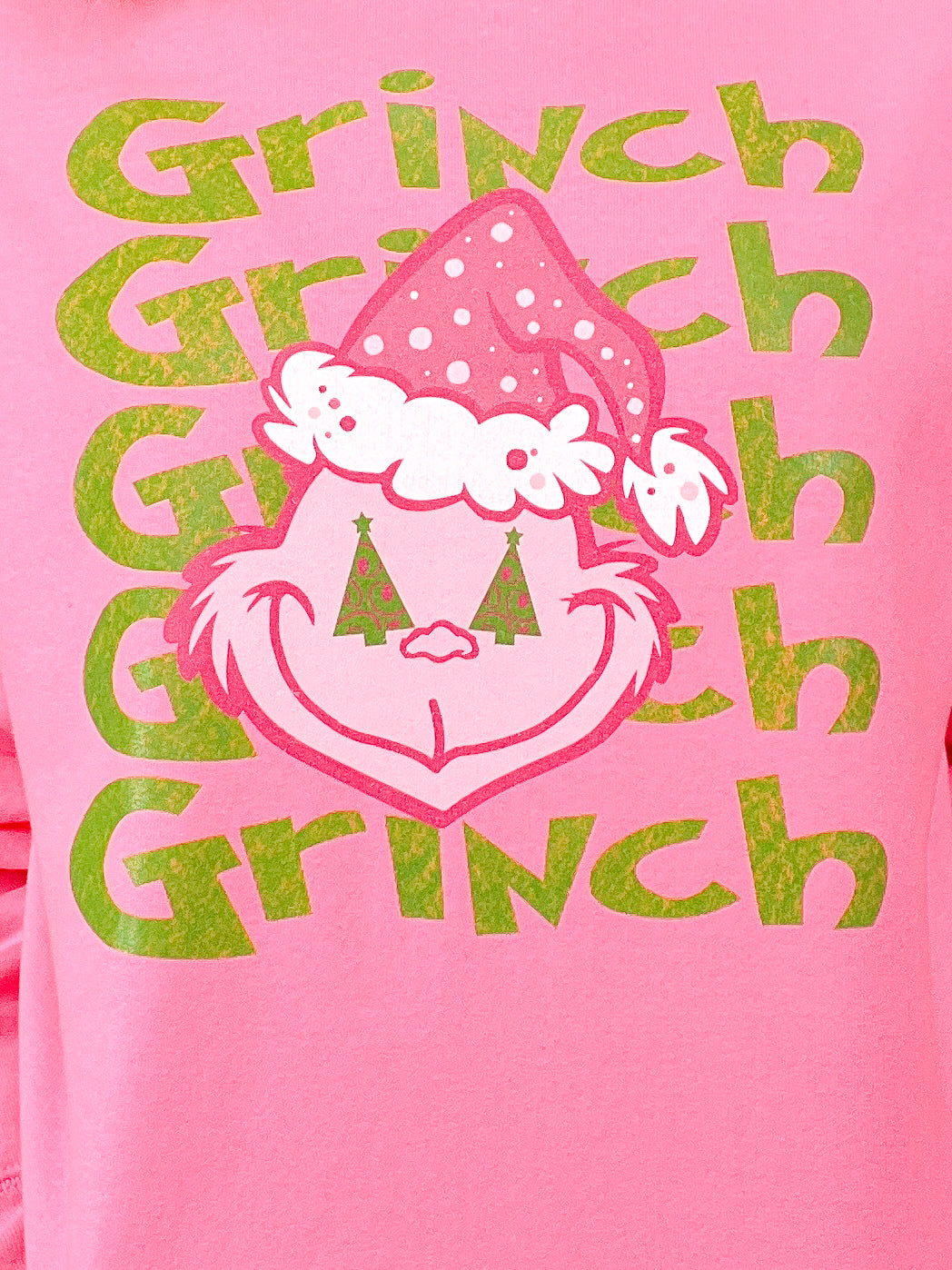 Christmas Grouch Pink Sweatshirt Top