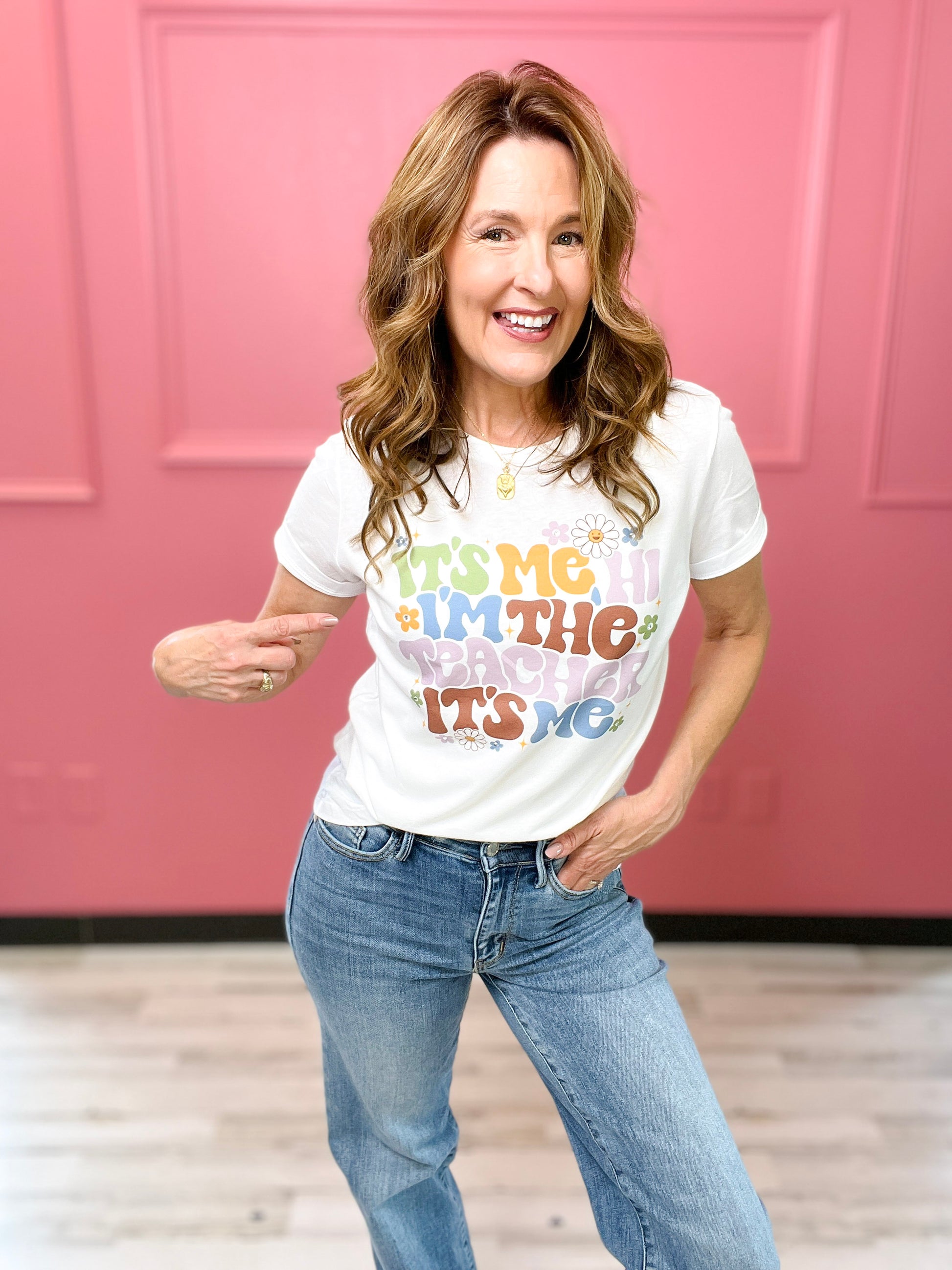 Hi I'm The Teacher It's Me Graphic Tee