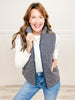 Polar Collar Jacquard Brushed Padded Vest