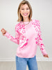 Cowboy Pattern Jacquard Crew Neck Long Sleeve Sweater