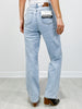 Judy Blue RHINESTONE COWGIRL High Rise Rigid Magic Rhinestone Slit Straight Leg Jeans