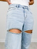 Judy Blue RHINESTONE COWGIRL High Rise Rigid Magic Rhinestone Slit Straight Leg Jeans