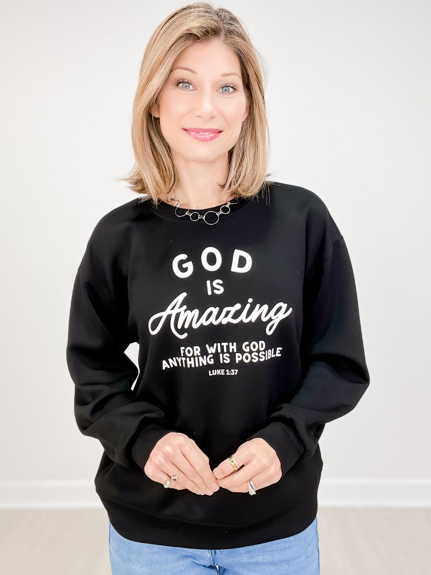 God Is Amazing Ultra Comfy Pullover Sweatshirt