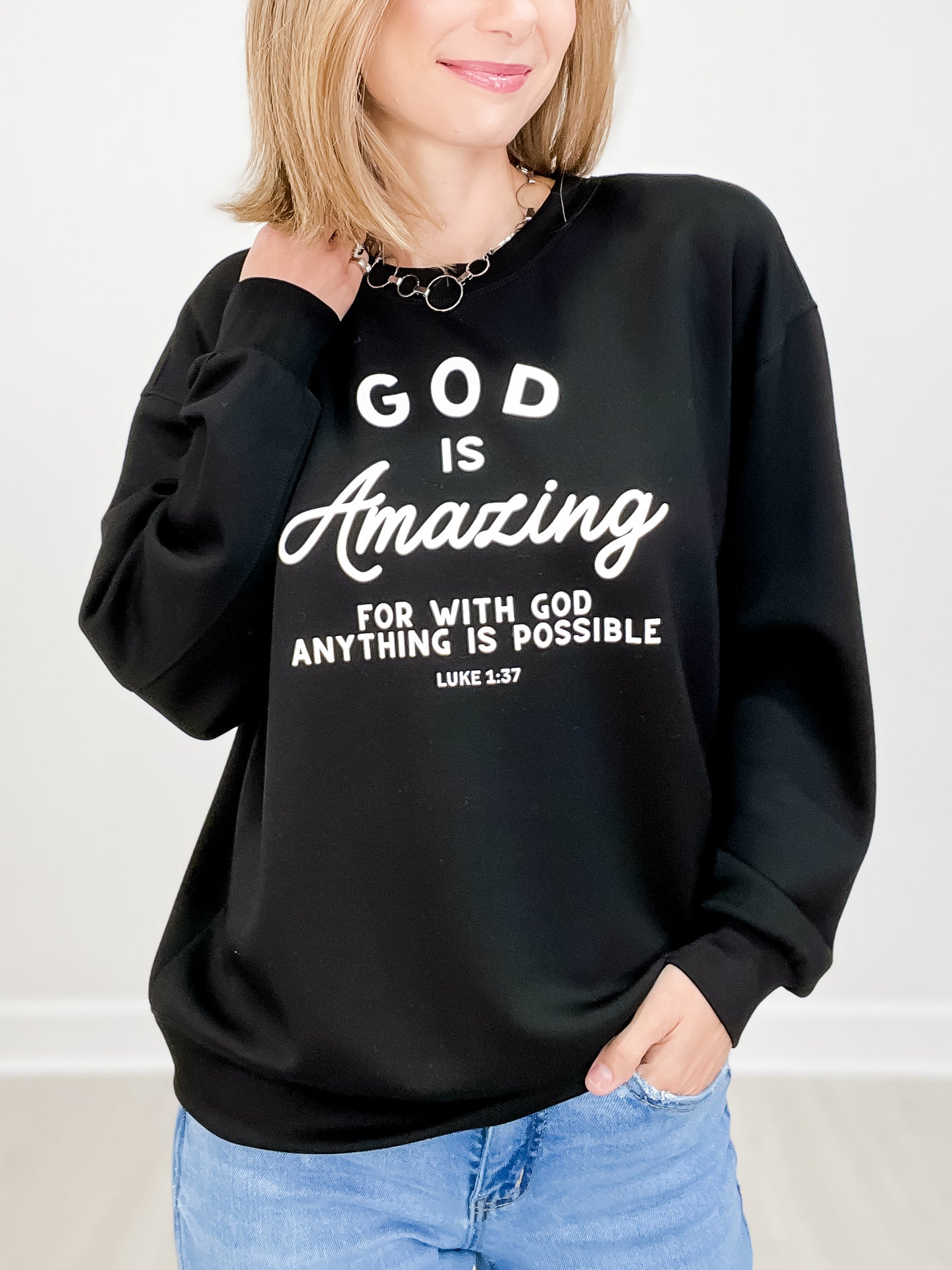 God Is Amazing Ultra Comfy Pullover Sweatshirt