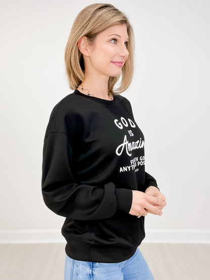 God Is Amazing Ultra Comfy Pullover Sweatshirt