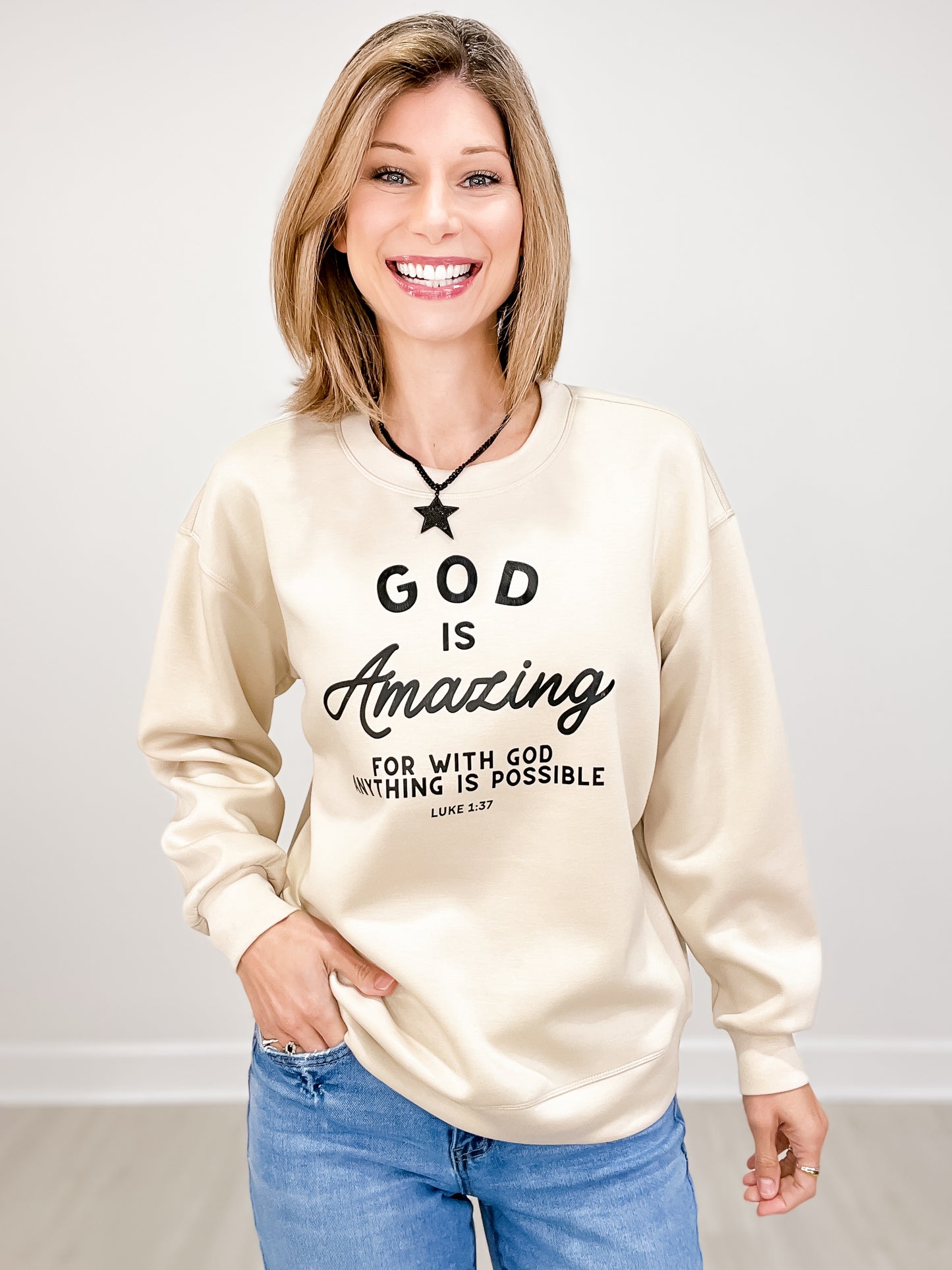 God Is Amazing Ultra Comfy Pullover Sweatshirt