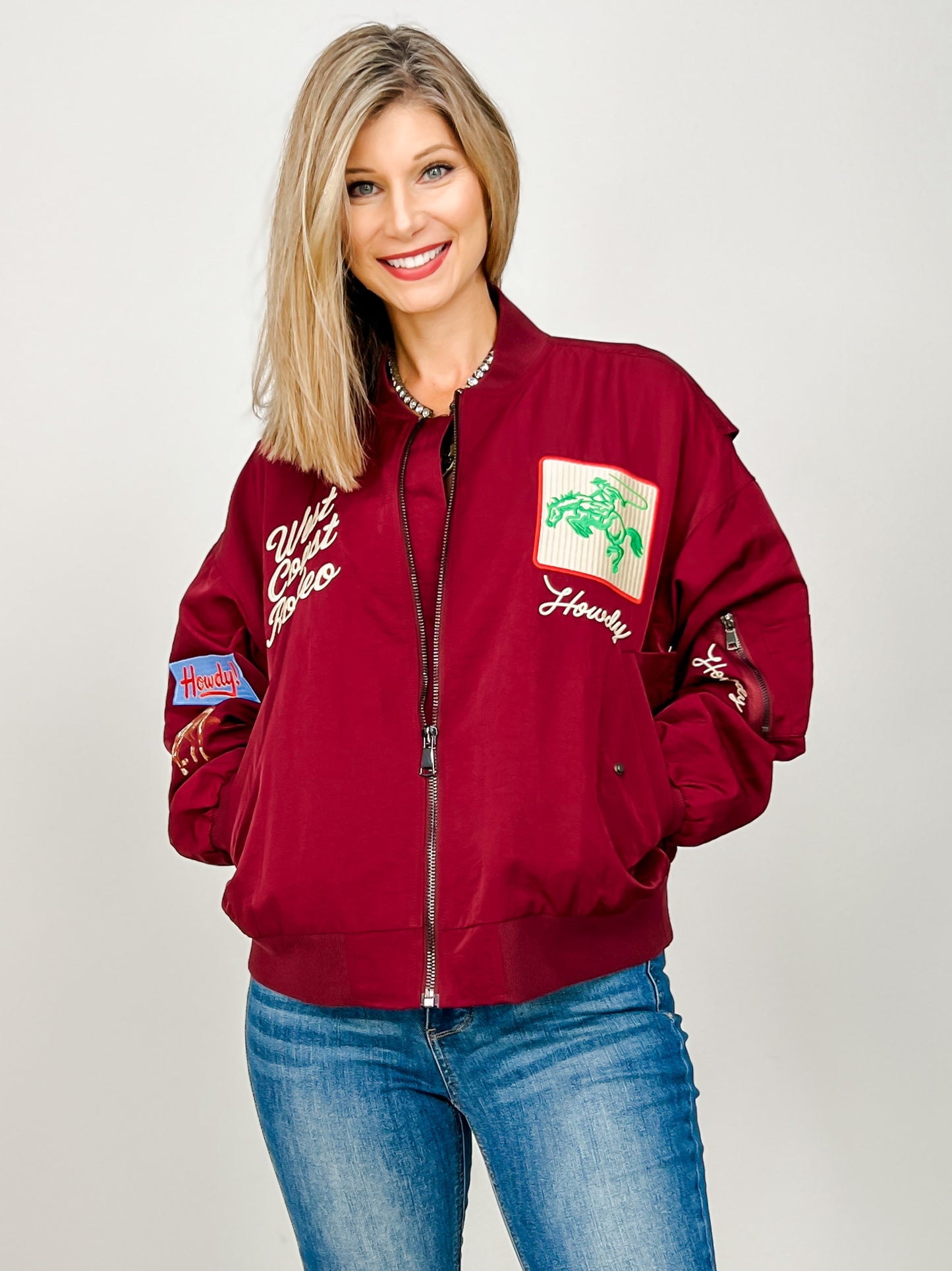 West Coast Rodeo Embroidered Bomber Jacket