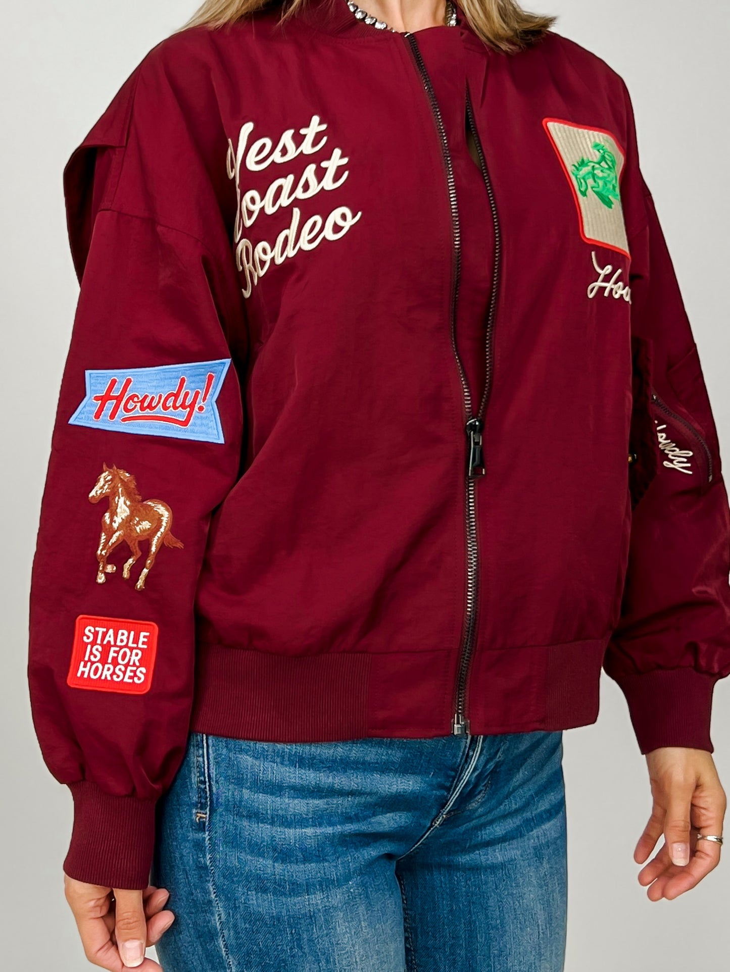 West Coast Rodeo Embroidered Bomber Jacket