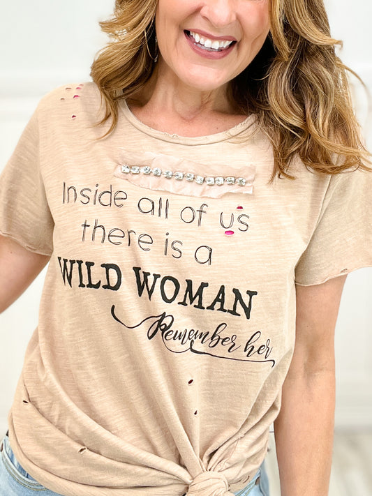 Wild Woman Distressed Tee