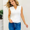 Essential Micro-Ribbed Henley Tank Top