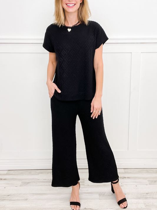 Beautiful Things Short Sleeve Top with Cropped Pants Set