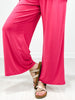 Cabana V-Neckline Tunic Top with Loose Wide Leg Pants Set in Fuchsia