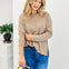 Luxe Sand Wash Rib Raglan Long Sleeve Top