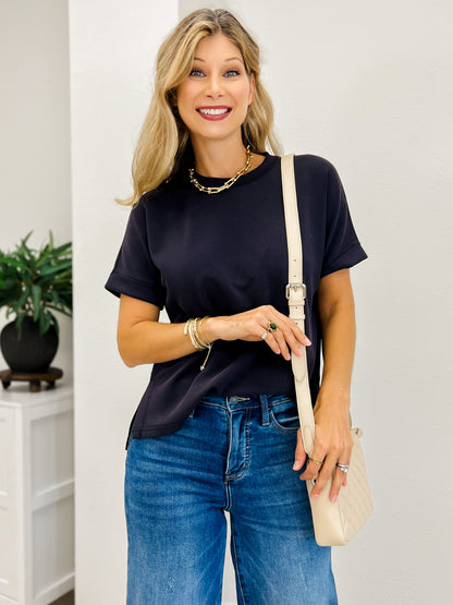 Luxe Sand Wash Rib Lounge Tee