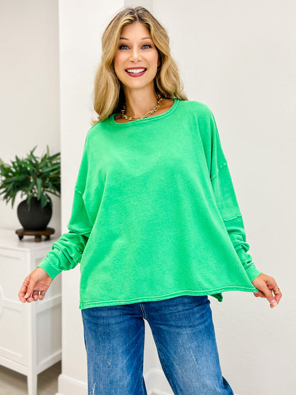 Classic Cotton Oversized Long Sleeve Top