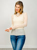 Long Sleeve Dot Lace Layering Mesh Top