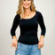 NikiBiki 3/4 Sleeve Scoop Neck Layering Top