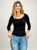 NikiBiki 3/4 Sleeve Scoop Neck Layering Top