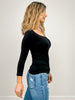 NikiBiki 3/4 Sleeve Scoop Neck Layering Top