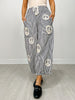 Peace Sign Pinstripe Palazzo Pants
