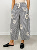 Peace Sign Pinstripe Palazzo Pants