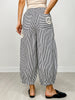 Peace Sign Pinstripe Palazzo Pants