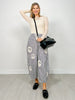 Peace Sign Pinstripe Palazzo Pants