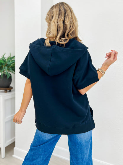 Malibu Summit Short Sleeve Half-Zip Hoodie