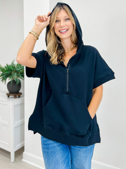 Malibu Summit Short Sleeve Half-Zip Hoodie