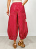 Lightweight Soft Denim Strip Wide Barrel Pants