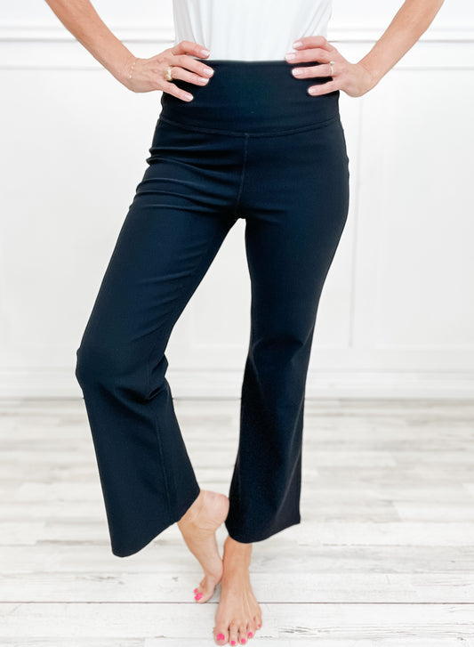 I Want It That Way High Waisted Solid Knit Flare Pants