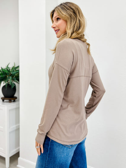 Brushed Crew Neck Long Sleeve Top