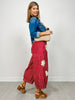Lightweight Soft Denim Strip Wide Barrel Pants