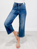 Judy Blue KICKIN IT High Rise Utility Pocket Crop Wide Leg Jeans