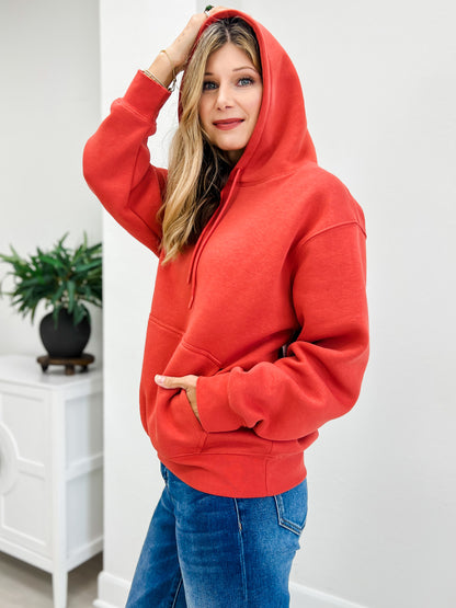 Cotton Blend Drop Shoulder Hoodie