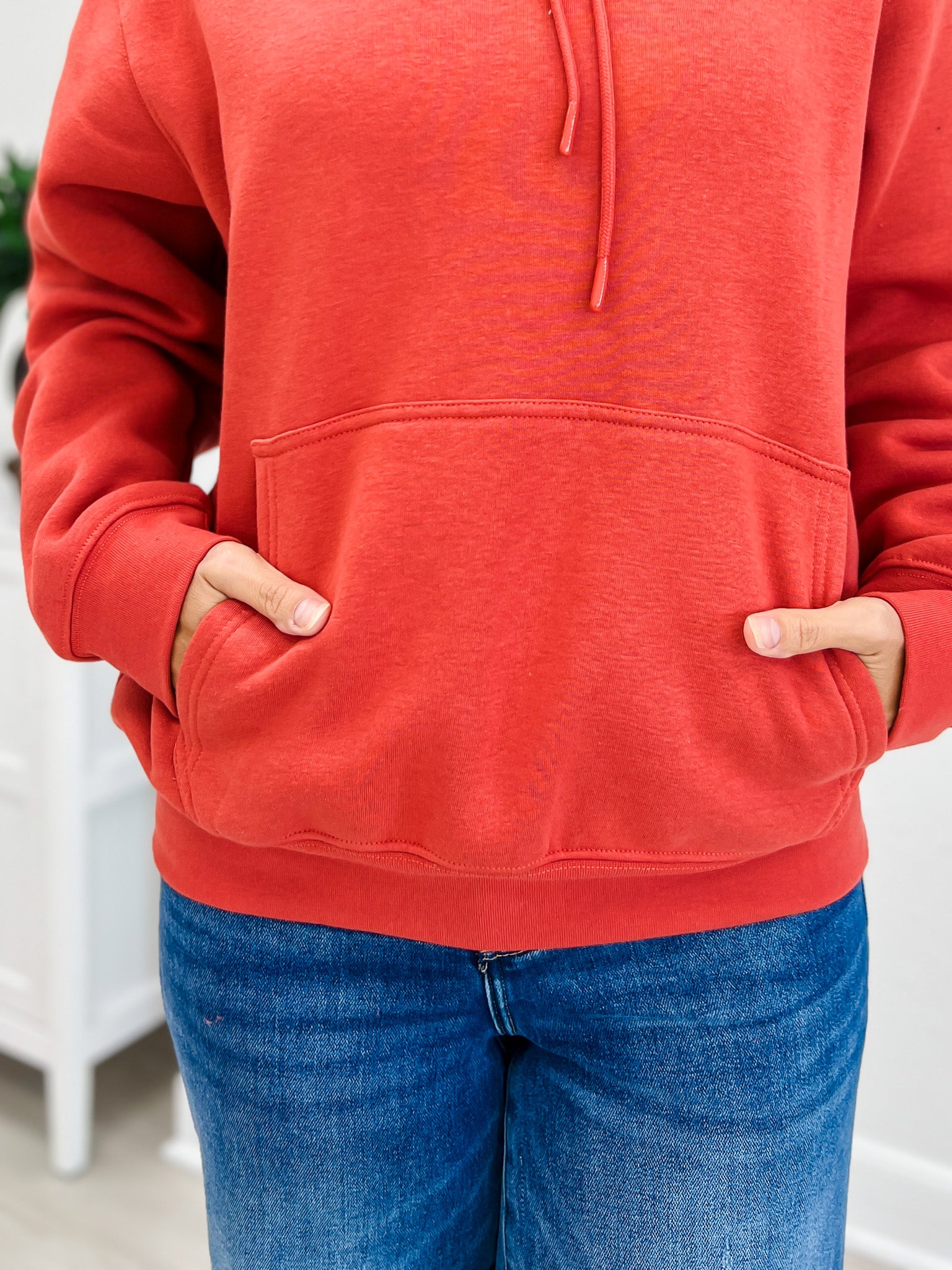 Cotton Blend Drop Shoulder Hoodie