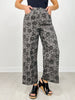 Floral print ankle-length pants