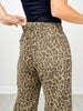 Animal Print Trouser Pants with Button Closure