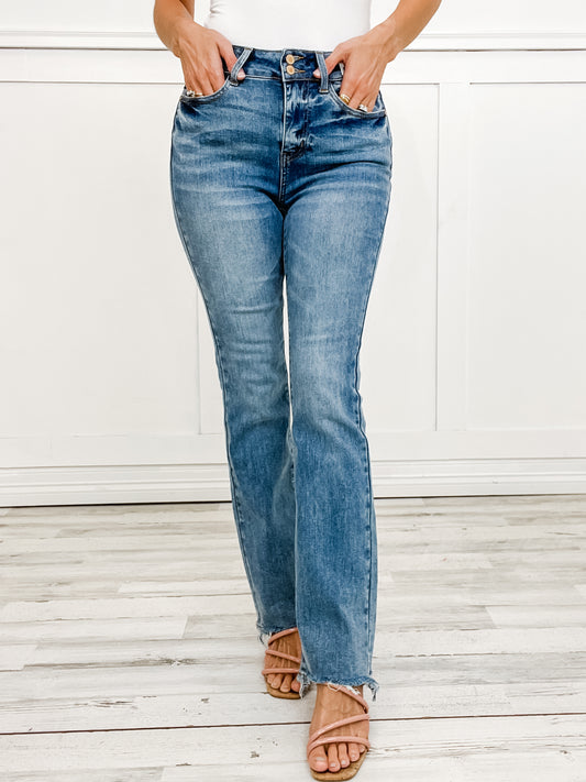 Judy Blue WALKING ON SUNSHINE Hi-Rise Double Button Bootcut Denim Jeans