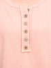 Cozy Stitched Button Detail Round Neck Top