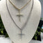 Turquoise Crystal Cross Necklace